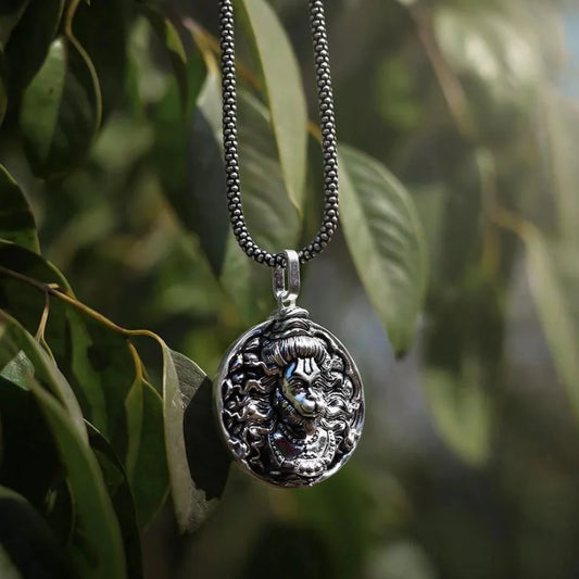 Silver Plated 3D Bajrangbali Hanuman Ji Necklace