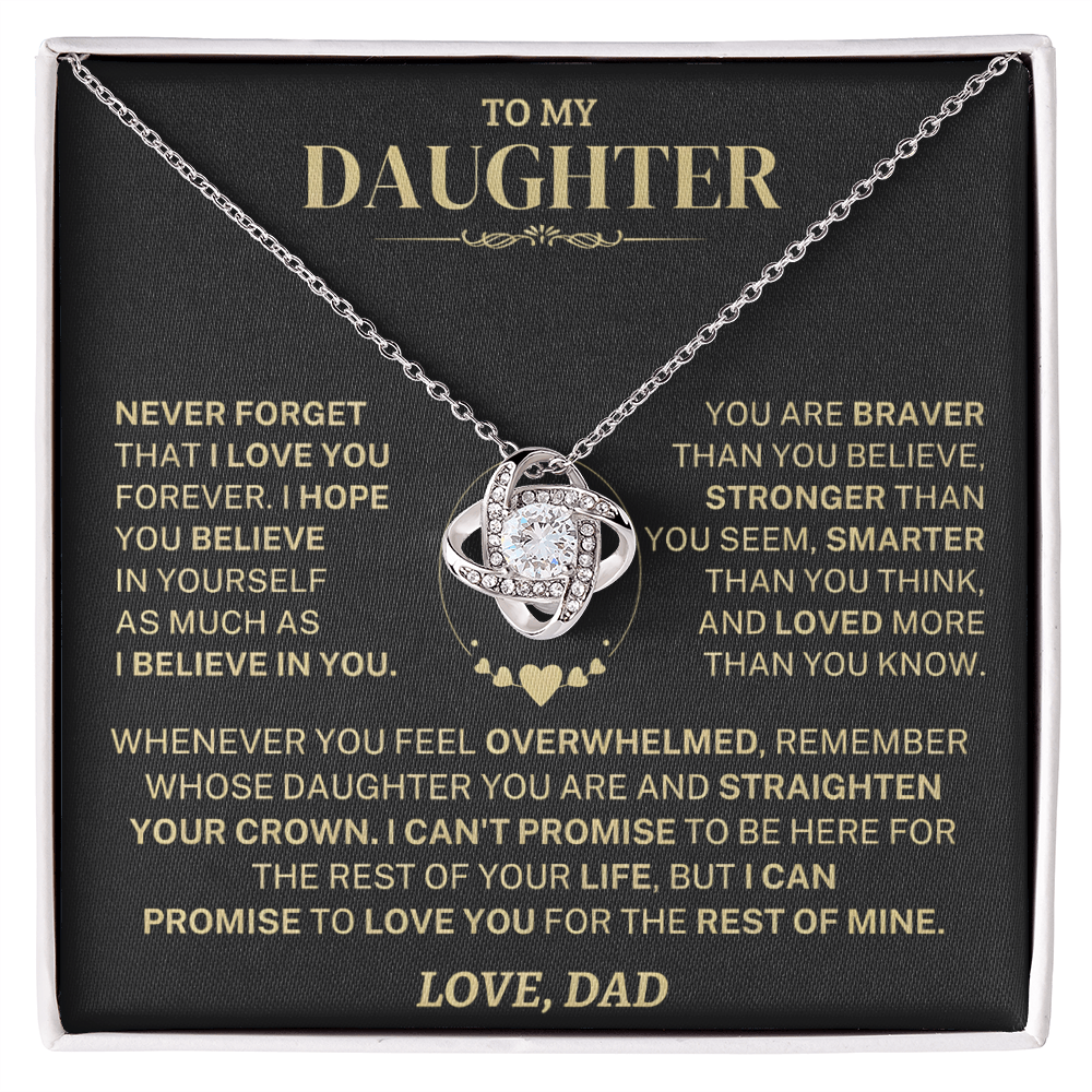To my Daughter - Never forget that I love you, Dad