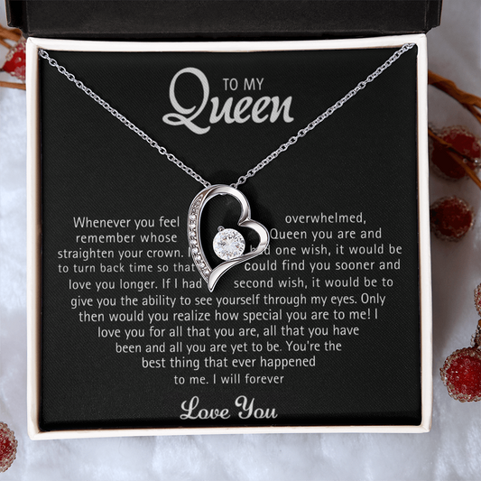 To my Queen – Love Heart Necklace