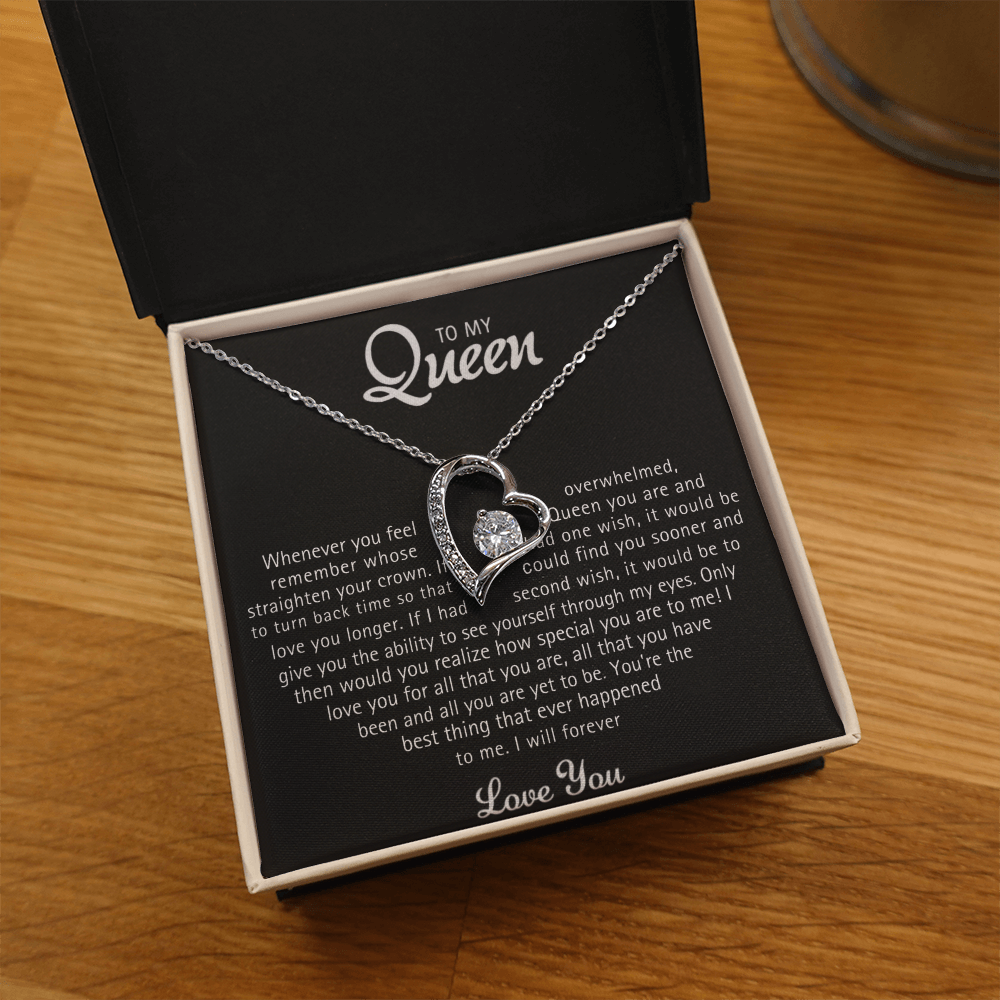 To my Queen – Love Heart Necklace