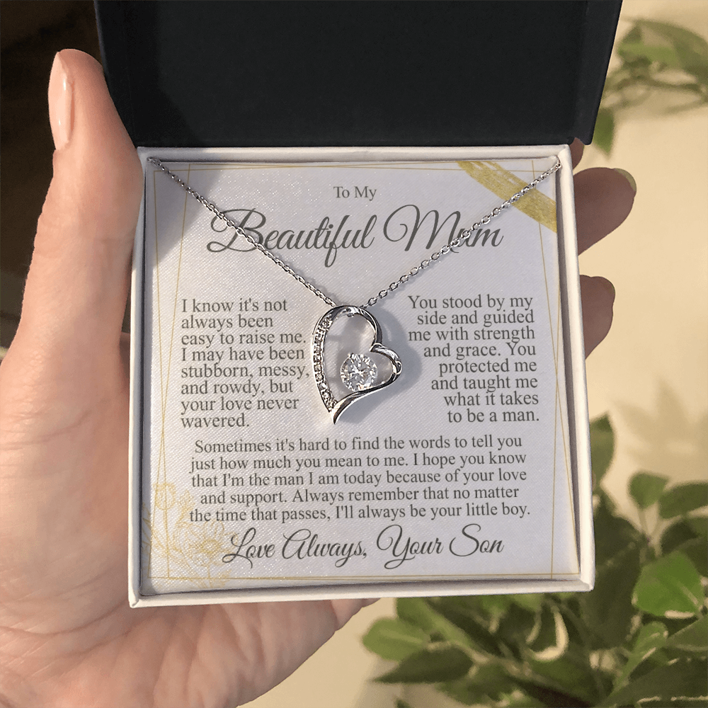 To My Mum - I Love You Heart Necklace